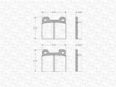 MAGNETI MARELLI 363702160101 -  Комплект тормозных колодок, дисковый тормоз